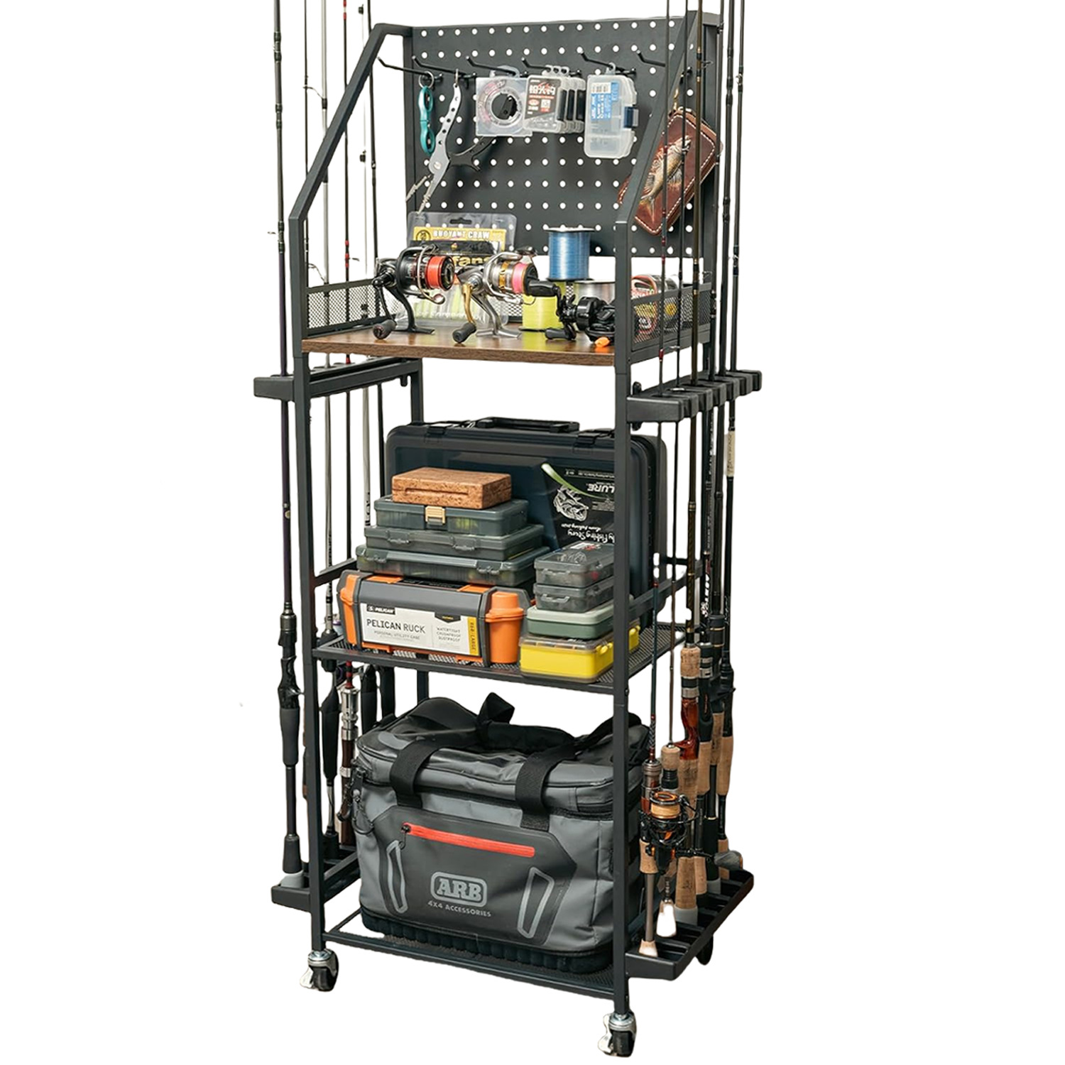 Fly Reel - Multifunctional Fishing Rod Holders 3 Layers