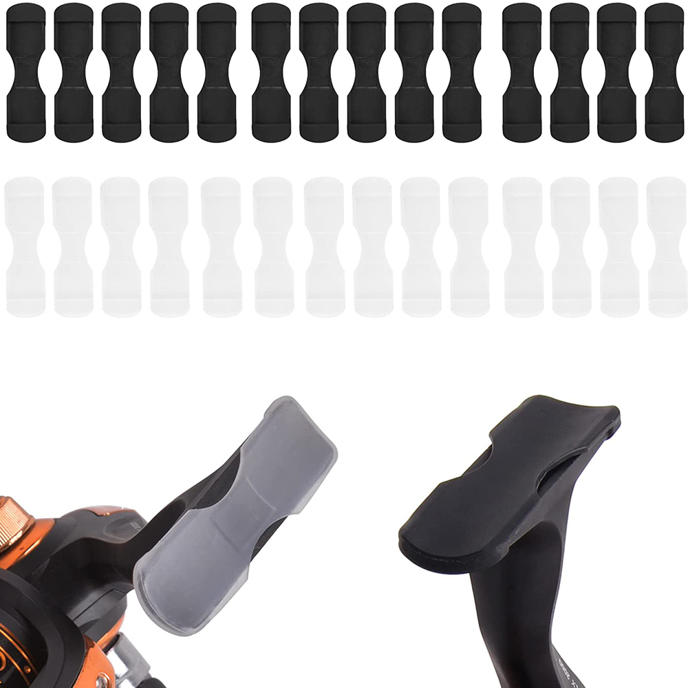 Trolling Reel - 40/100Pcs Rubber Fishing reel Protection base