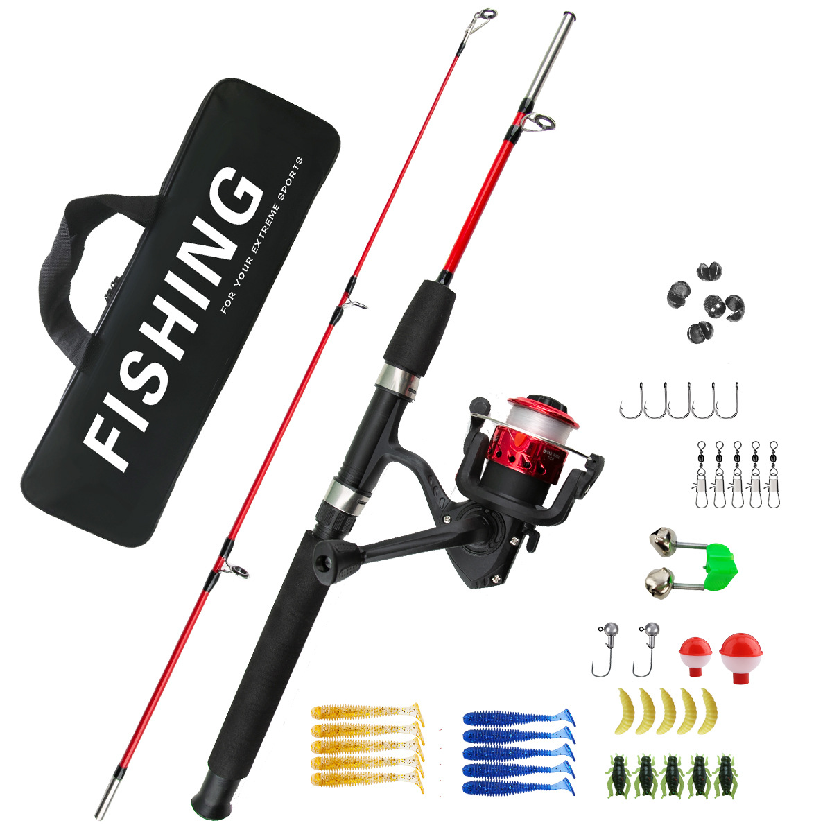 2 Sections Ice Fishing Rod Com - Ice Fishing Reel ulasan dan harga