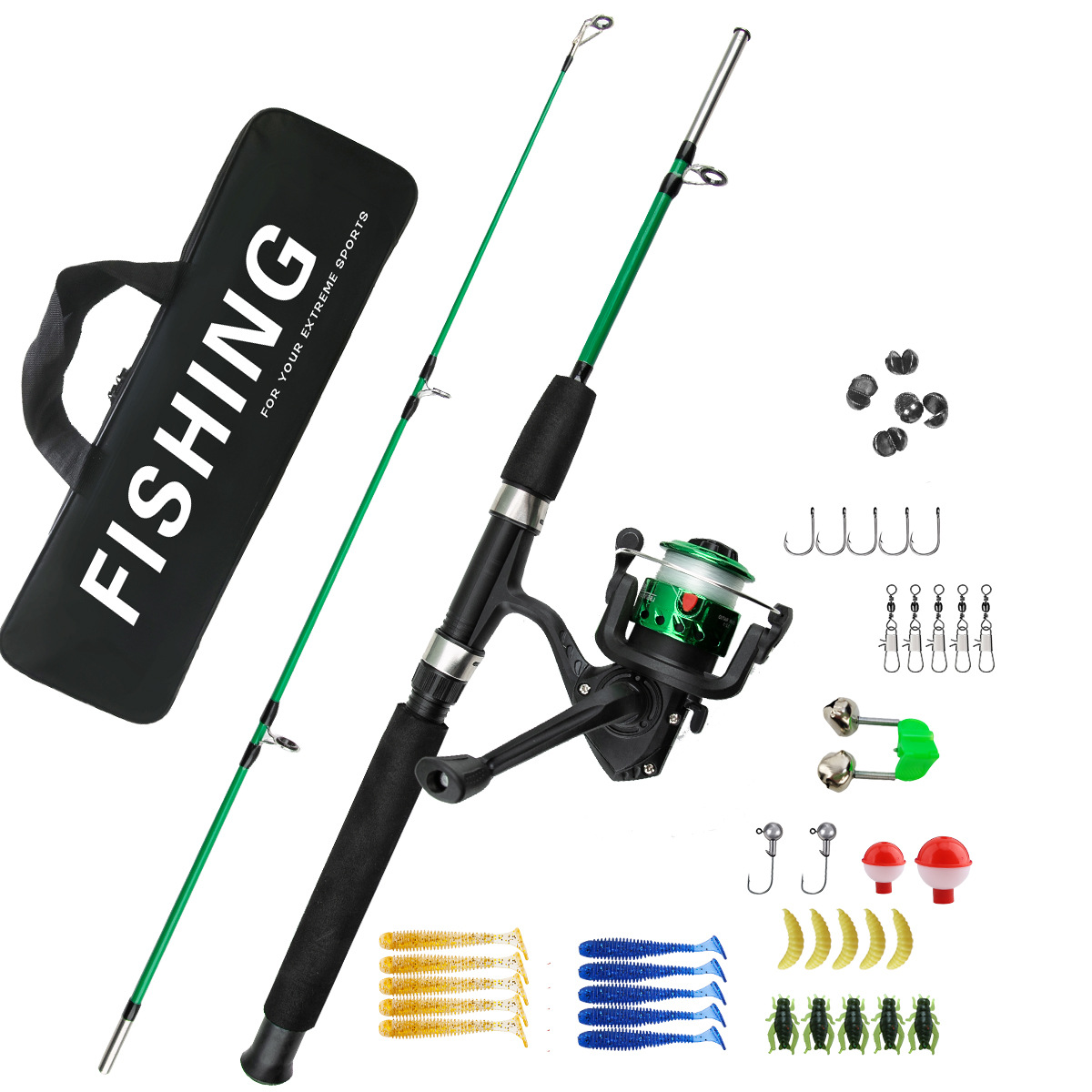 2 Sections Ice Fishing Rod Com - Ice Fishing Reel ulasan dan harga