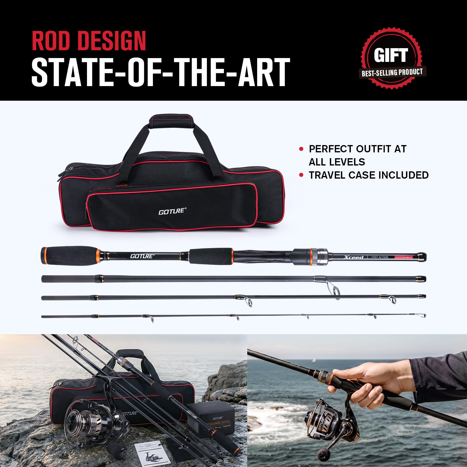 Goture Portable Spinning Fishi - Reel Bag ulasan dan harga