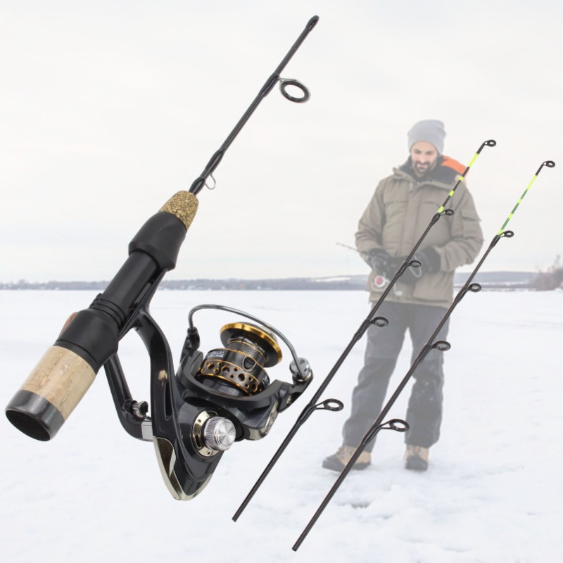 60cm 2 Tips Rod Reel Combos Wi - Ice Fishing Reel ulasan dan harga