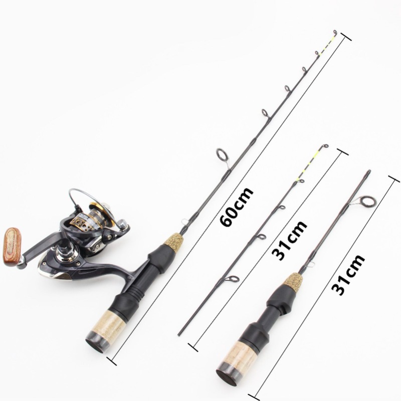 60cm 2 Tips Rod Reel Combos Wi - Ice Fishing Reel ulasan dan harga