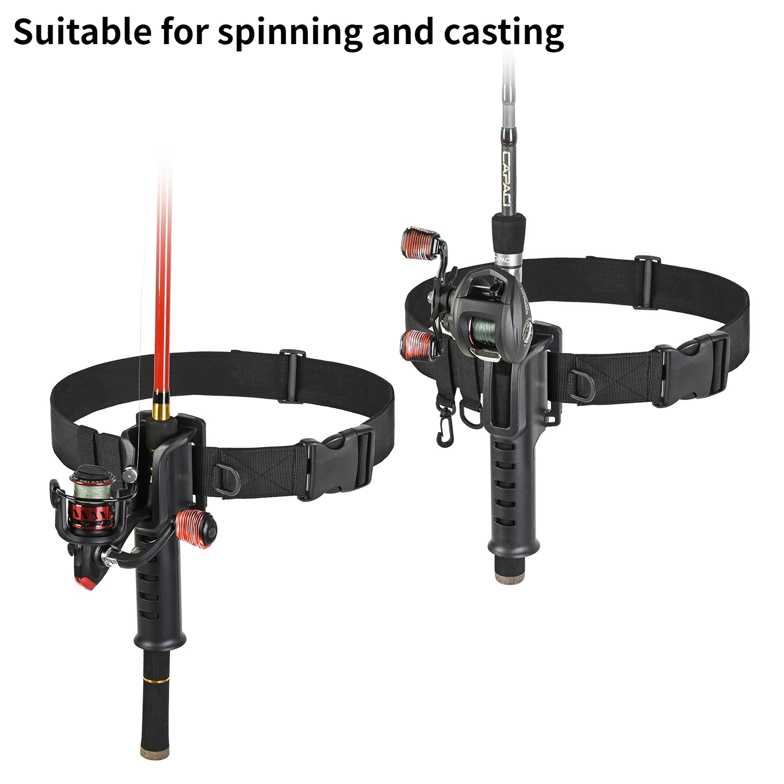 Hanging Fishing Waist Belt Rod - Spinning Reel ulasan dan harga