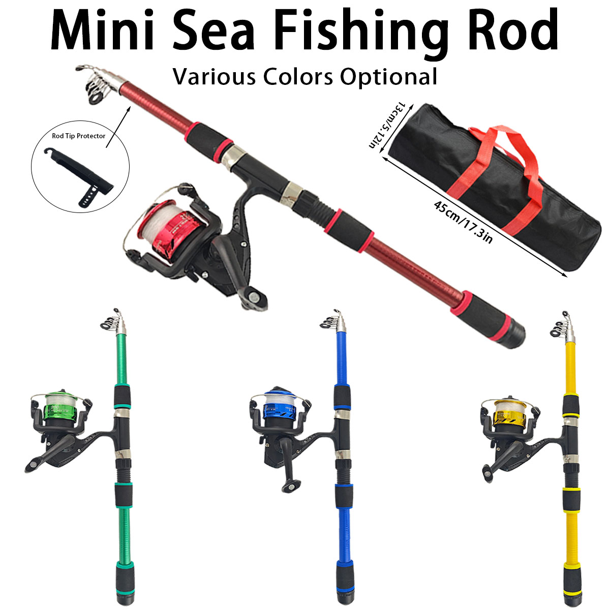 Mini Telescopic Sea Fishing Ro - Reel Bag ulasan dan harga