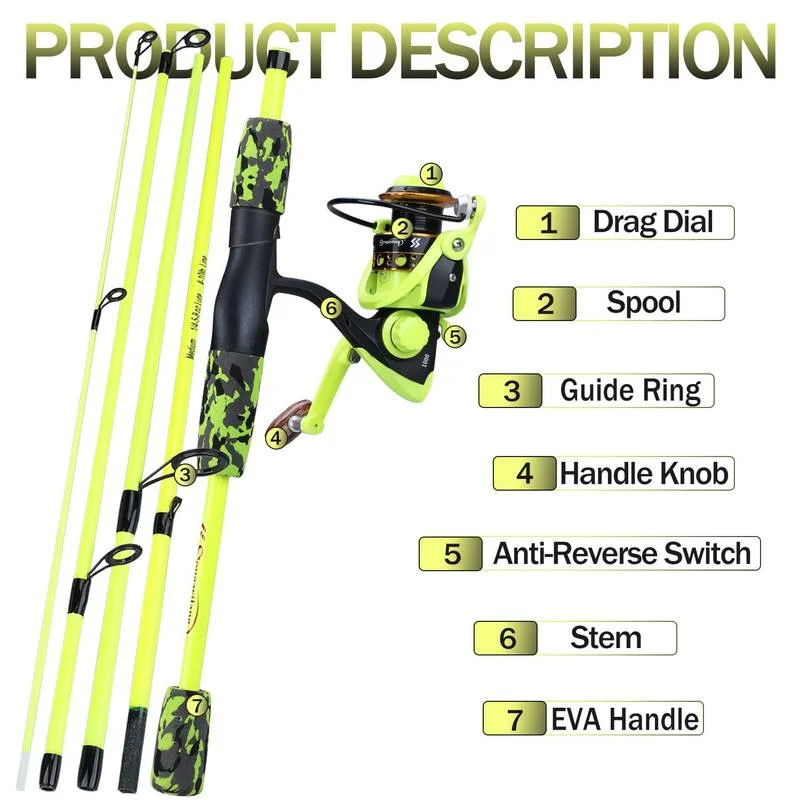 Sougayilang Portable 5 Section - Spincast Reel ulasan dan harga
