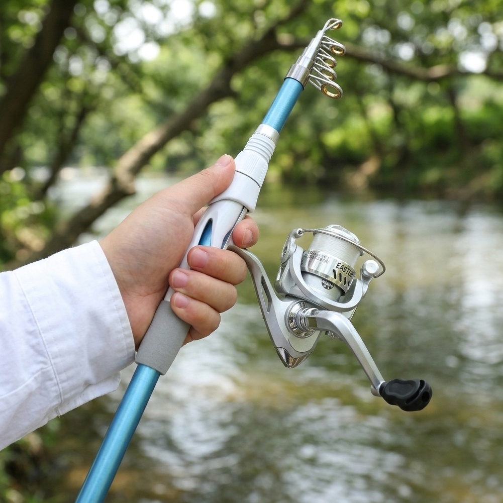 Blue White 1.8M Fishing Rod Re - Reel Bag ulasan dan harga