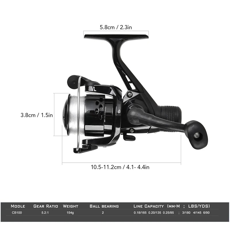 BRAVMAK 2.1/ 2.3 mTelescopic F - Spincast Reel ulasan dan harga