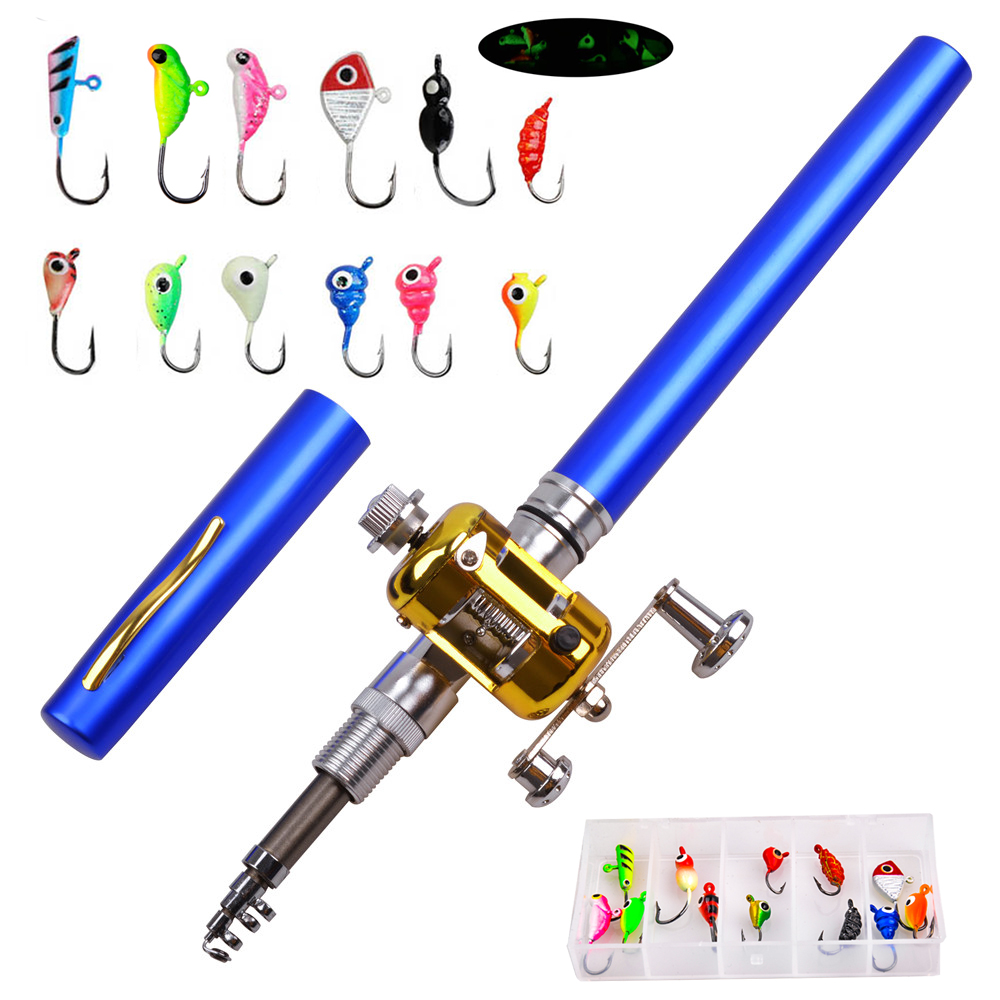 Mini ice fishing rod Combo wit - Ice Fishing Reel ulasan dan harga